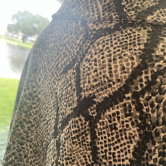 Avenue Faux Suede Cloth Snakeskin Zip Jacket Plus Size26-28 NWT - Picture 5 of 10